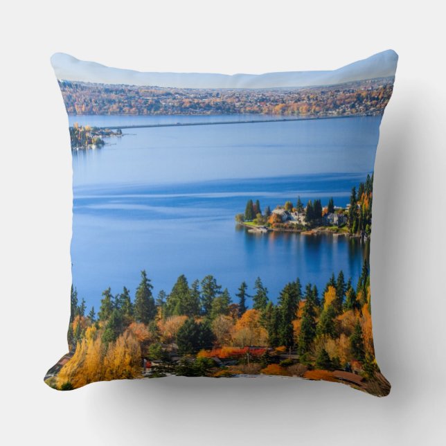 Splendid colours of fall at Bellevue Throw Pillow (Front)