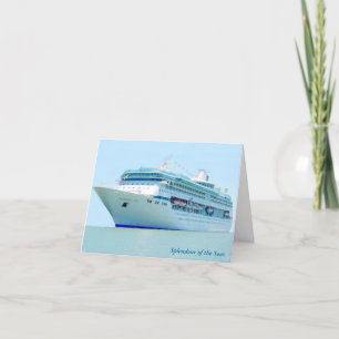 Splendid Cruise Ship Custom Note Card