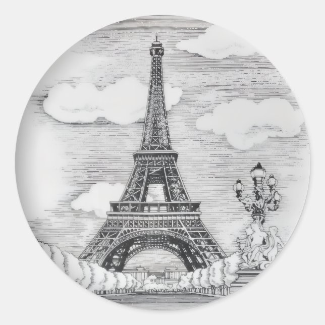 Splendid Eiffel Tower Sticker (Front)