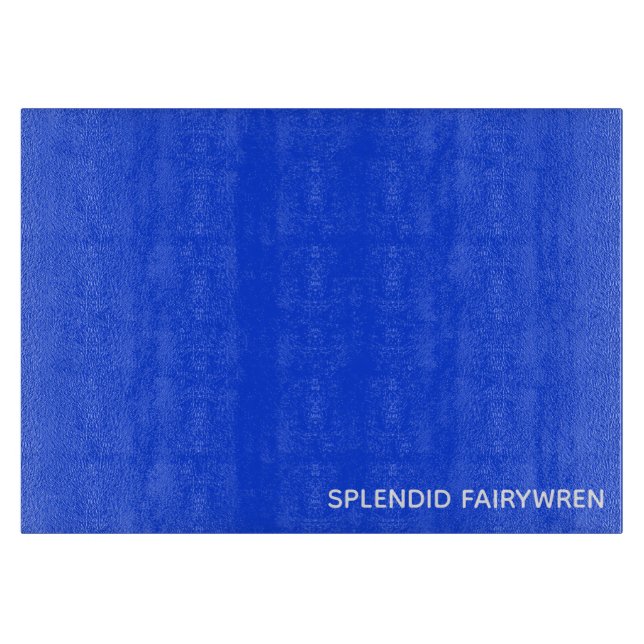 Splendid Fairywren Blue Color Name Cutting Board (Front)