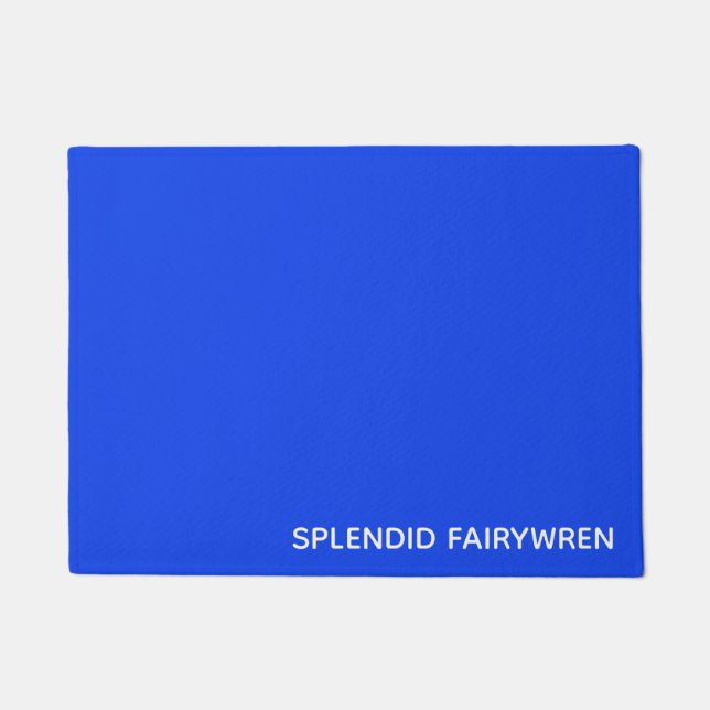 Splendid Fairywren Blue Color Name Doormat (Front)