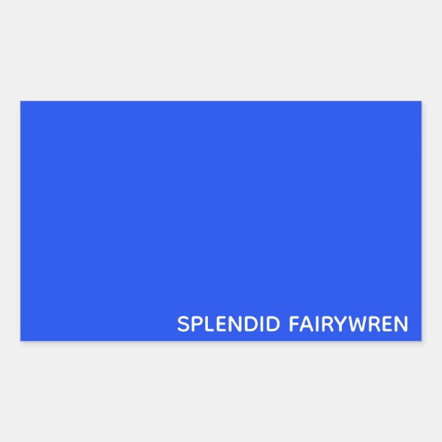 Splendid Fairywren Blue Color Name Sticker (Front)