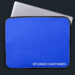 Splendid Fairywren Blue Colour Name Laptop Sleeve<br><div class="desc">The Splendid Fairywren is a small Australian bird with bright blue plumage.</div>