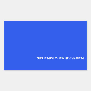 Splendid Fairywren Blue Colour Name Sticker