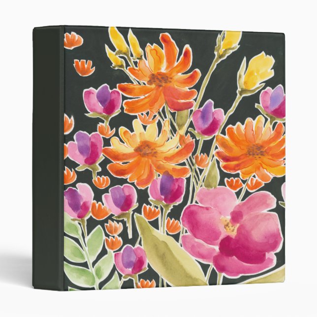 Splendid Gathering - Pink and Orange Flowers Binder (Front/Spine)