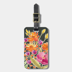 Splendid Gathering - Pink and Orange Flowers Luggage Tag