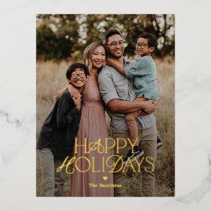 Splendid Mix FOIL Happy Holidays Card Postcard