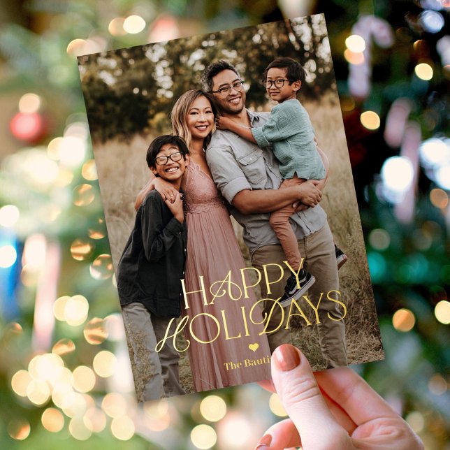 Splendid Mix FOIL Happy Holidays Carte photo (Créateur téléchargé)