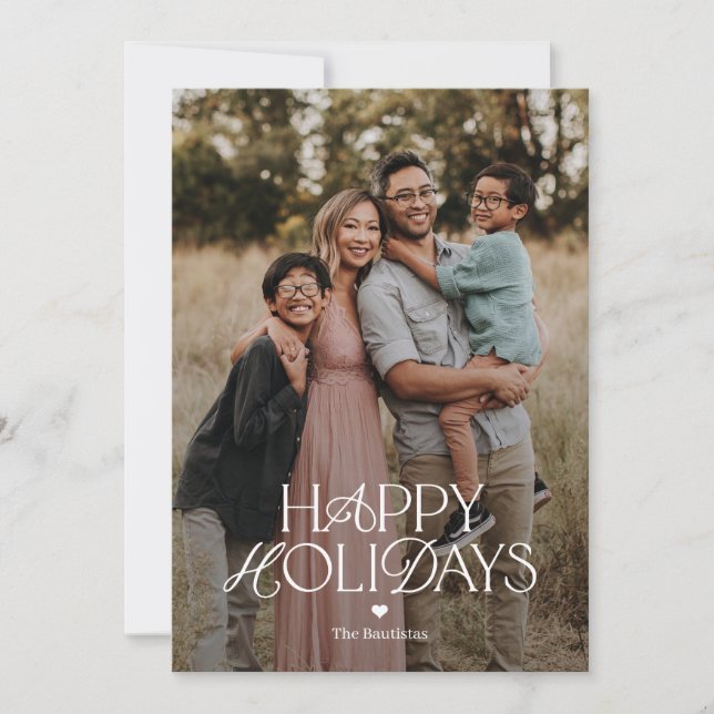 Splendid Mix Happy Holidays Photo Card (Front)