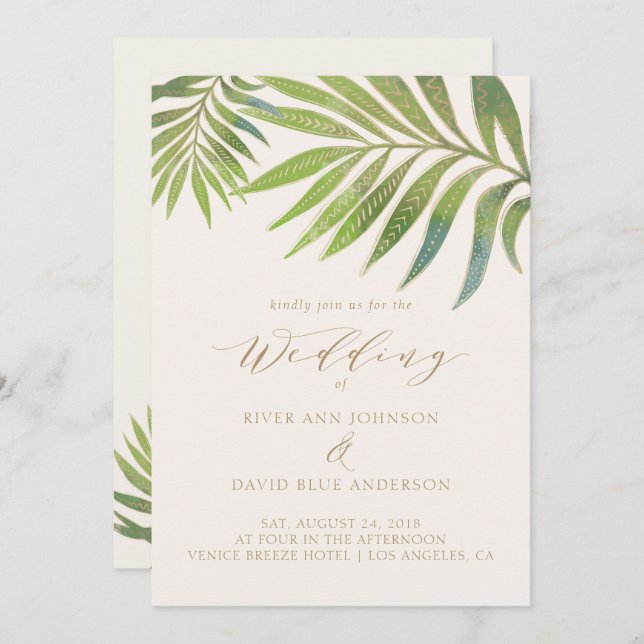Splendid Summer Wedding Invitation (Front/Back)