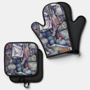 Splendid Tekka Centre's Specials Oven Mitt & Pot Holder Set