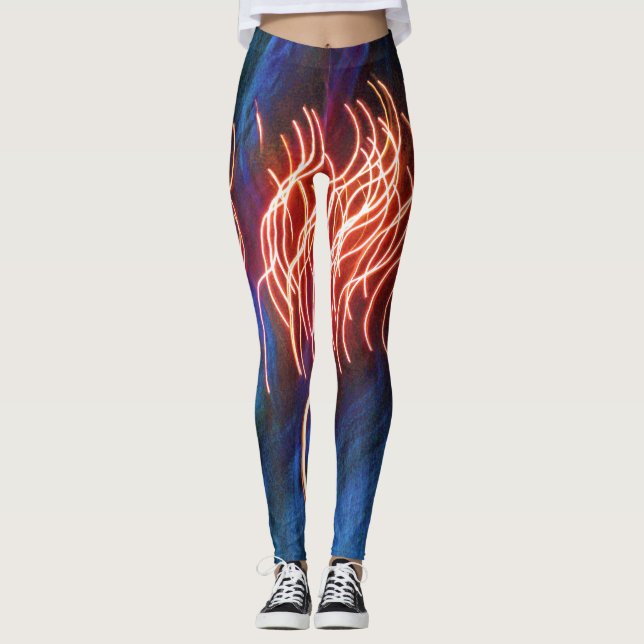 SplendidLee - Abstract Lights Photo Print Leggings (Front)