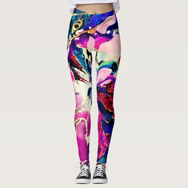 SplendidLee - Leggings d'art de lampes de lave Abs (Devant)