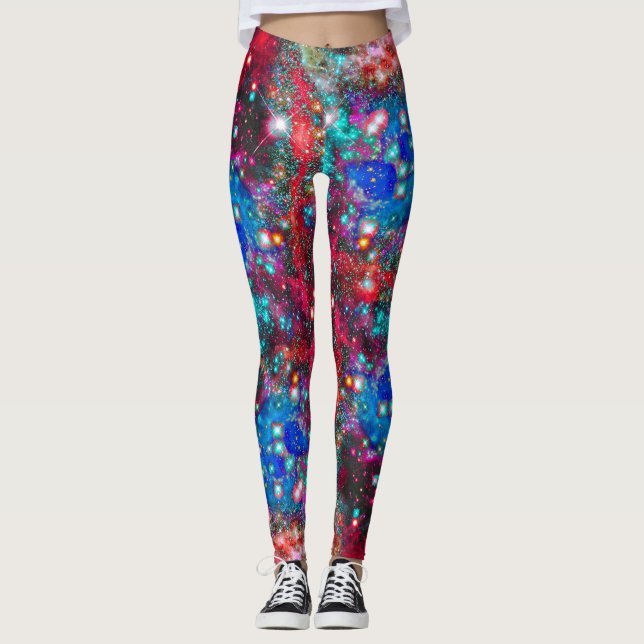 Splendorous Star Field All Over Print Leggings (Front)