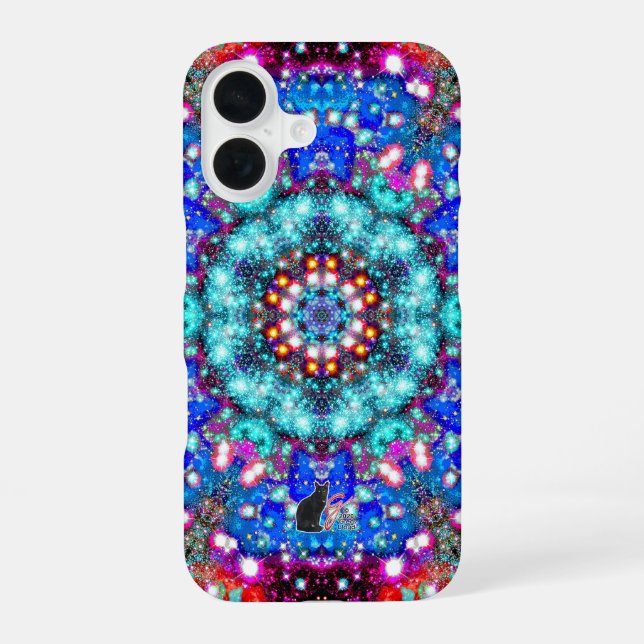 Splendorous Stellar Kaleid iPhone 16 Case (Back)