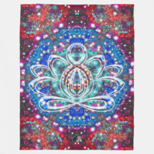 Splendorous Zen Lotus Fleece Blanket