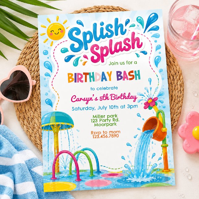 Splish Splash Birthday Bash | Splash Pad Invitation (Creator Uploaded)