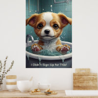 Splish Splash Cute Funny Posters avec citations