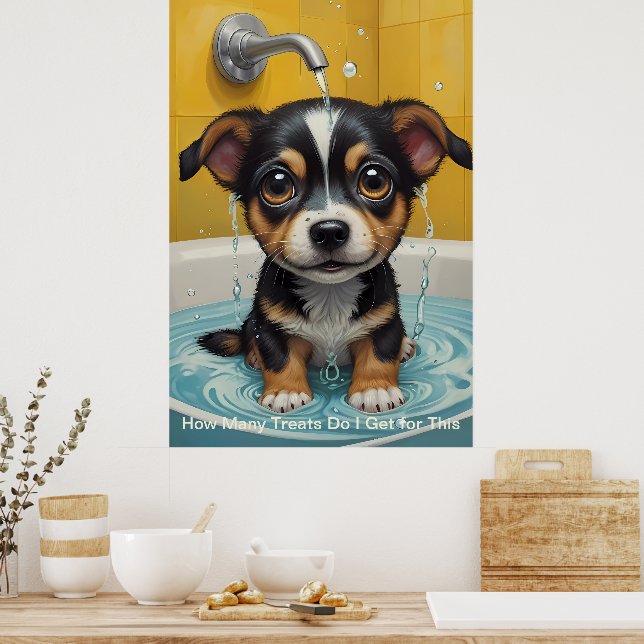 Splish Splash Cute Funny Posters avec citations (Cuisine)