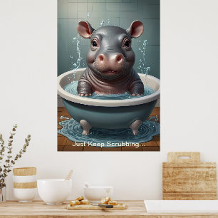 Splish Splash Cute Funny Posters avec citations