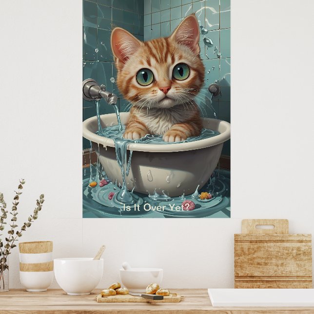 Splish Splash Cute Funny Posters with Quotes (Kitchen)