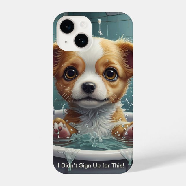 Splish Splash Cute Funny Posters with Quotes iPhone Case (Back)