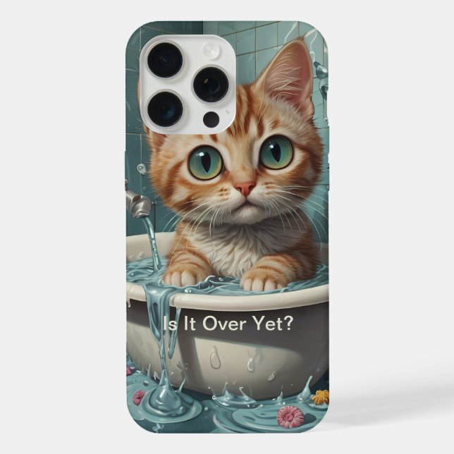 Splish Splash Cute Funny Posters with Quotes iPhone Case (Back)
