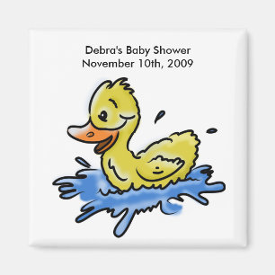 Splish Splash Duck baby shower favour magnet