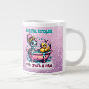 Splish Splash Funny Skeleton Mom Large Coffee Mug
