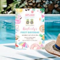 Splish Splash Girl Pool Party Pink