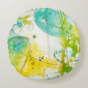 Splish Splash II Round Pillow