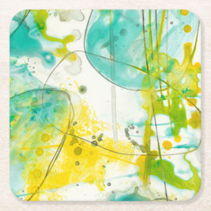 Splish Splash II Square Paper Coaster