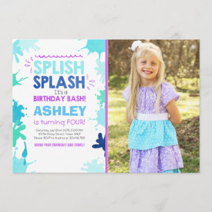 Splish Splash invitation anniversaire Fête de la p