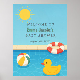 Splish Splash it's a Baby Bash Baby Shower Welcome Poster
