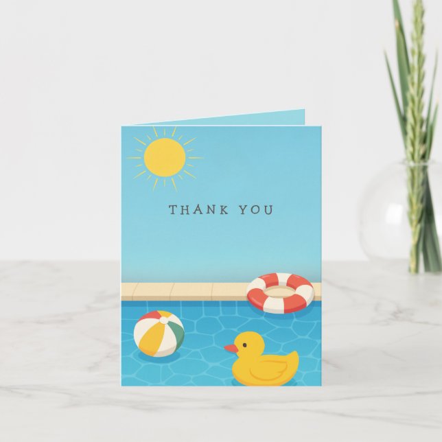 Splish Splash it's a Baby Bash Thank You Card (Front)