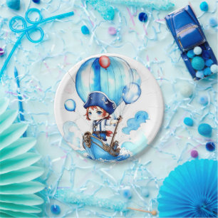 Splish Splash Joy: Nautical Theme Boy Baby Shower Paper Plate