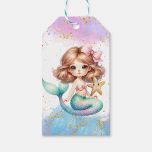 Splish Splash Mermaid Plain Party Gift Tags