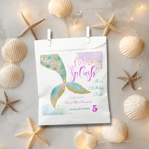 Splish splash mermaid sea birthday bash favour bag