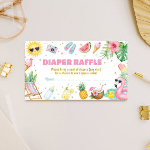 Splish Splash Pool Baby Shower Diaper Raffle Enclosure Card