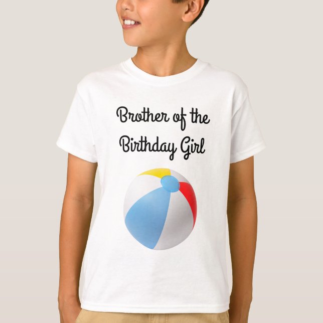 Splish Splash Pool Birthday Brother T-Shirt (Front)