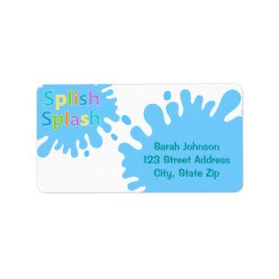 Splish Splash Pool Party Boy Address Label