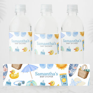 Splish Splash Summer Baby Shower Water Bottle Label