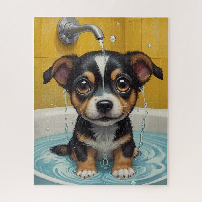 Splish Splash, Time for Pet & Funny Animal Baths Jigsaw Puzzle (Vertical)