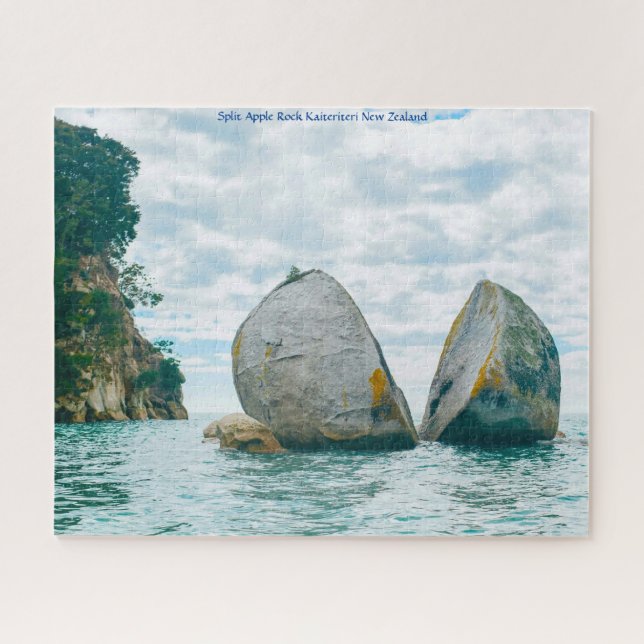 Split Apple Rock Kaiteriteri New Zealand Jigsaw Puzzle (Horizontal)