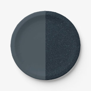 Split Charcoal Custom Party Paper Plates