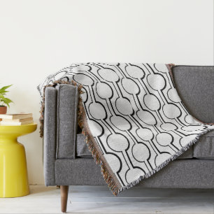 Split Circles Throw Blanket