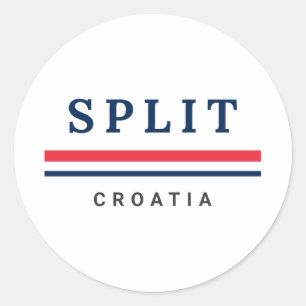 Split City Croatia Classic Round Sticker