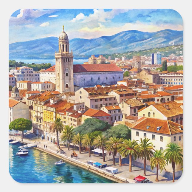 Split city Croatia  Square Sticker (Front)