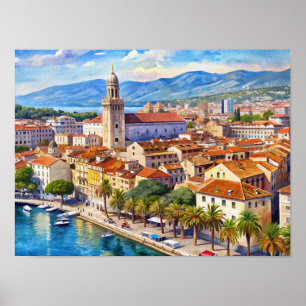 Split city in Croatia Poster