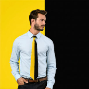 Split Colour Black & Gold Necktie